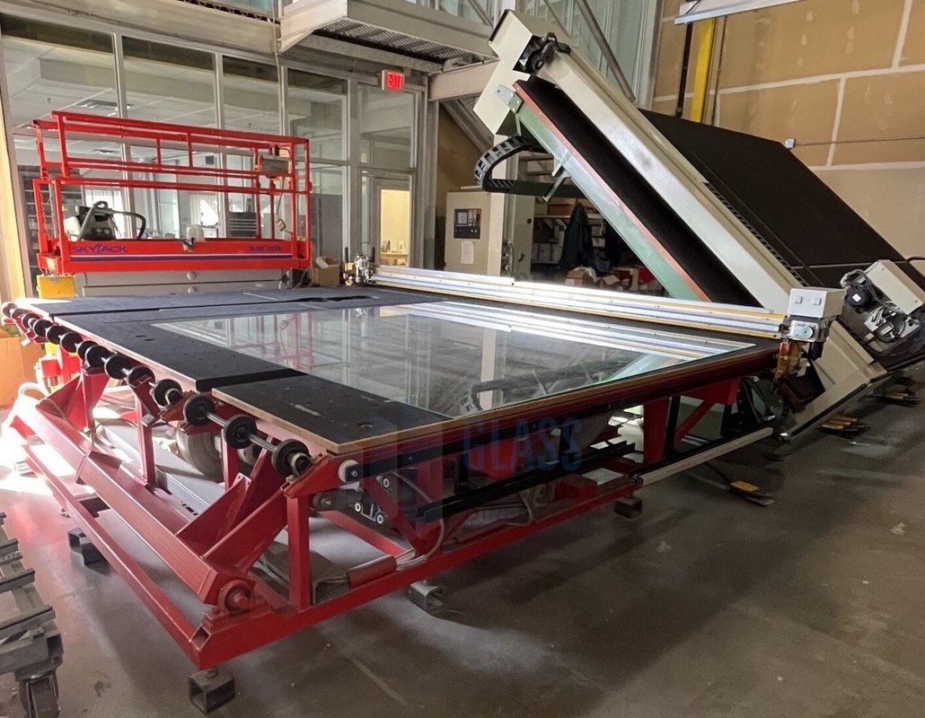 Machine Hand Loading Table Pannkoke Cutting Loading Table SOLD - Glass Machinery Direct
